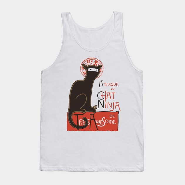 A French Ninja Cat! Tank Top by thekylewalters